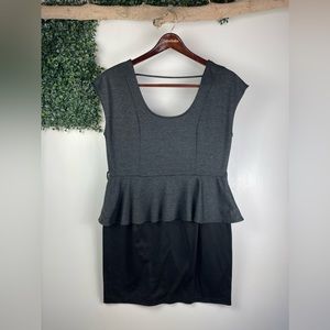 Delicious || Two in one peplum pencil dress